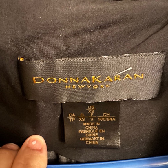 Donna Karan New York Women’s Black Down Hooded Puffer Parka Jacket XS Designer - Picture 4 of 13
